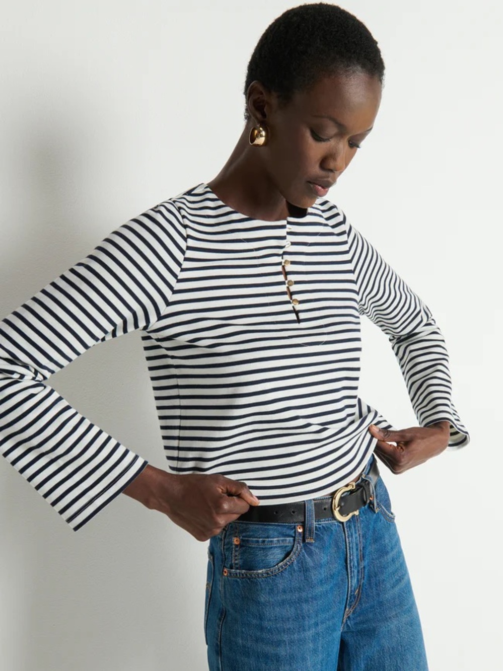 Nation LA Anthropologie Silvia Long Sleeve Top